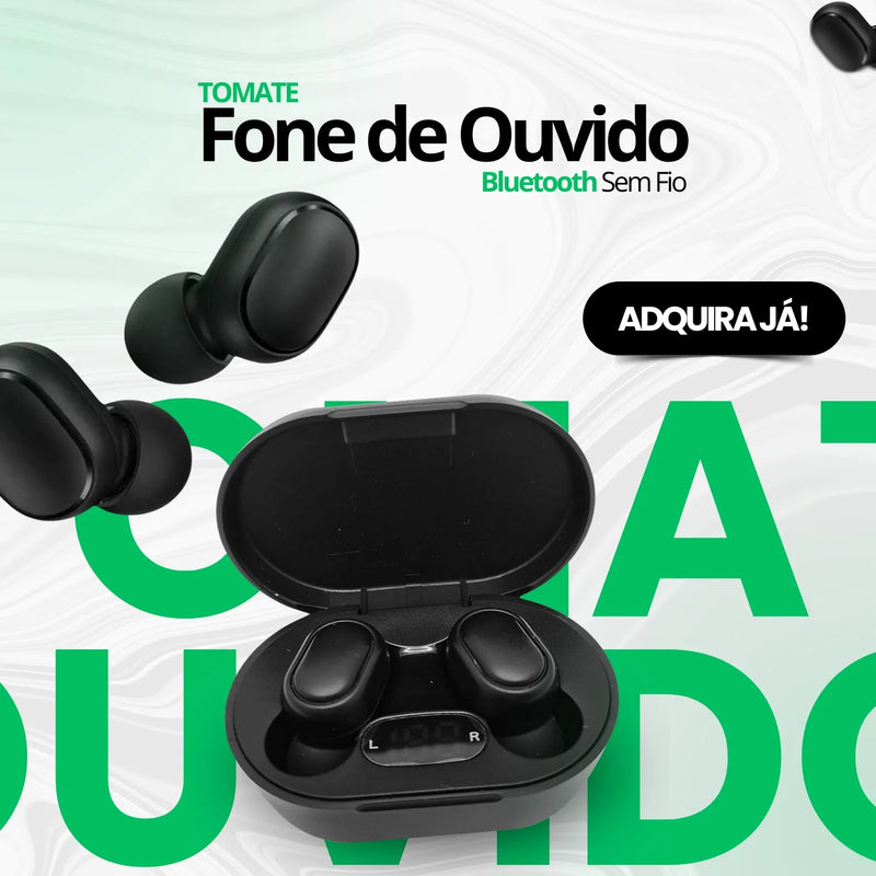 Fones de Ouvido Bluetooth 5.0, Som HD e Bateria de Longa Duração, com Estojo de Carregamento