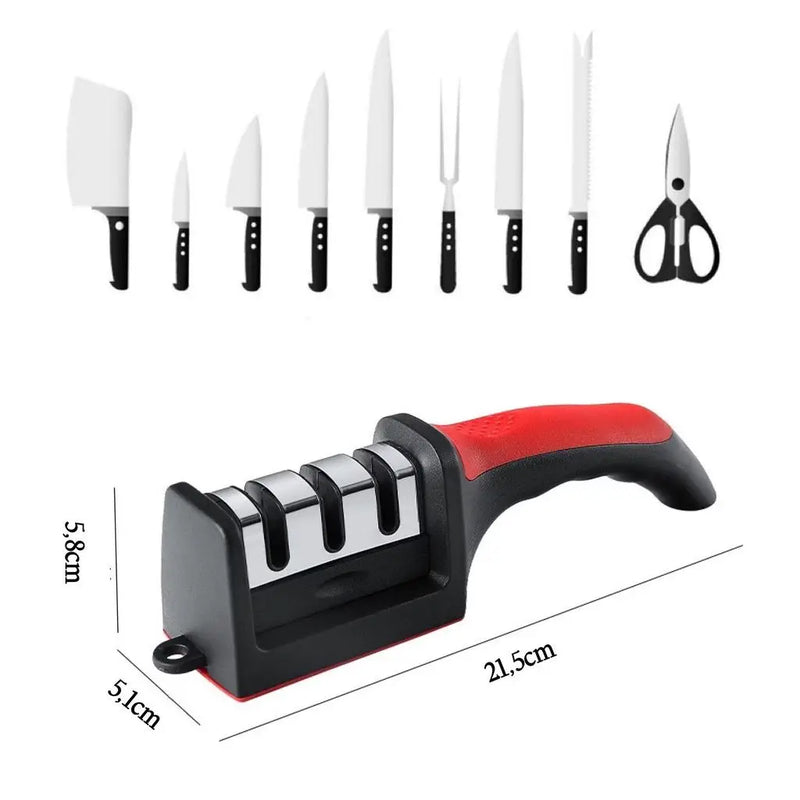 Amolador Afiador De Afiar Profissional Facas Tesouras Garfos Cozinha Gourmet Churrasco