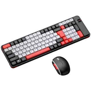 Kit Teclado Mouse Gamer Knup Colorido BT Wireless 2.4 Knup TE-129 USB Tipo C Computador Celular Smartphones Conexão Para Jogos