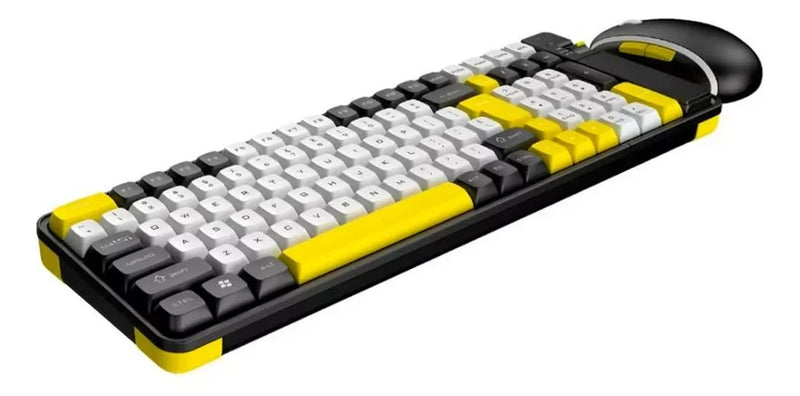 Kit Teclado Mouse Gamer Knup Colorido BT Wireless 2.4 Knup TE-129 USB Tipo C Computador Celular Smartphones Conexão Para Jogos