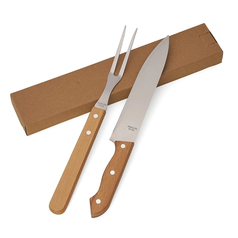 Kit Churrasco com Faca e Garfo – Perfeito para Cortes Precisos na Grelha!
