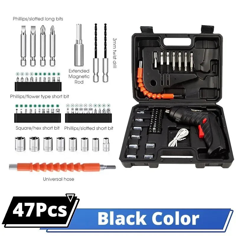 Kit de broca elétrica 3.6v kit de ferramentas elétricas para manutenção 1800mAh chave de fenda de broca elétrica doméstica
