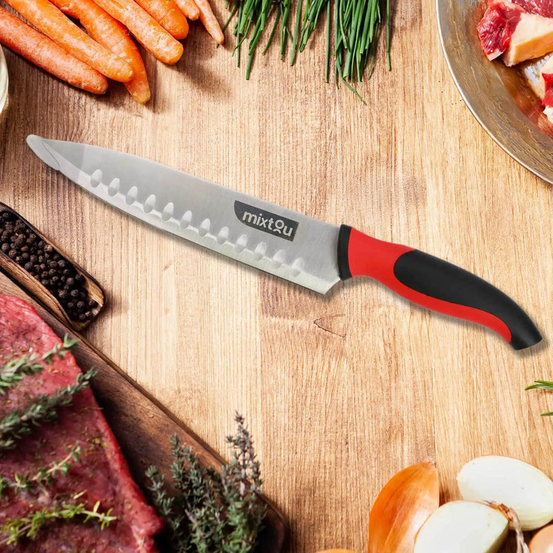 Faca Santoku Chef 8" – Aço Inoxidável Premium | Churrasco & Sushi