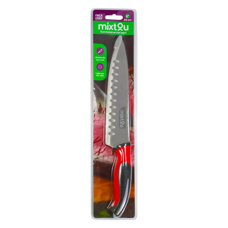 Faca Santoku Chef 8" – Aço Inoxidável Premium | Churrasco & Sushi